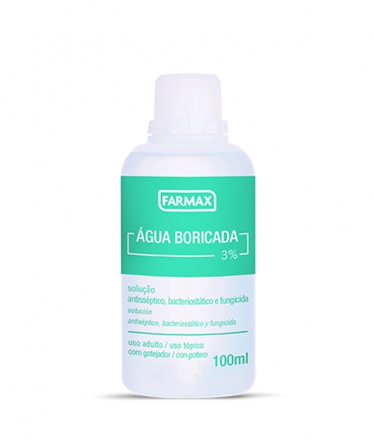 Água Boricada 100 ml - Farmax